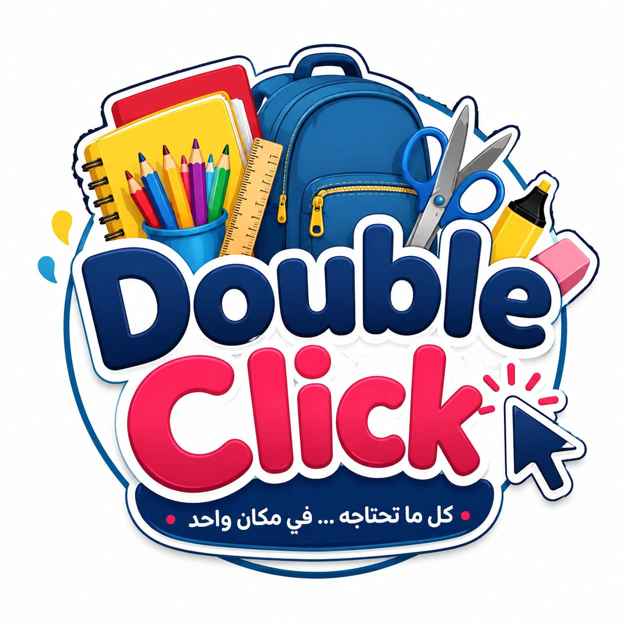 شعار متجر مكتبة دبل كليك